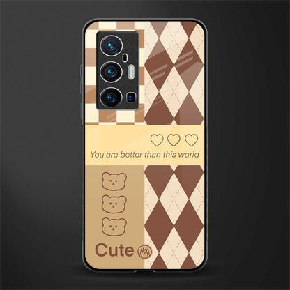 you're my world brown edition glass case for vivo x70 pro plus image
