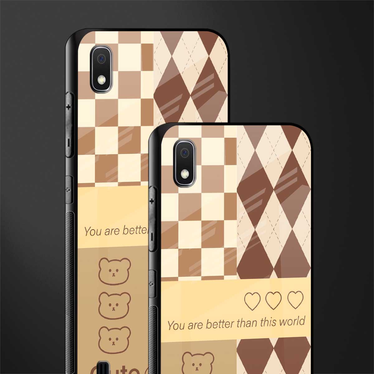 you're my world brown edition glass case for samsung galaxy a10 image-2
