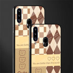 you're my world brown edition glass case for samsung galaxy a20s image-2