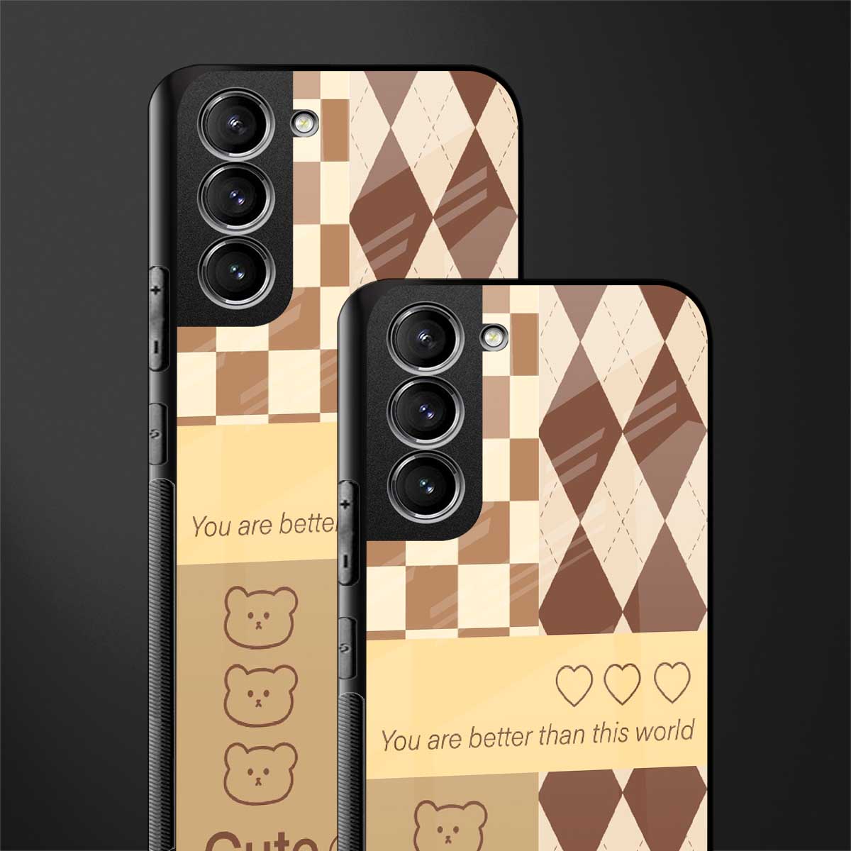 you're my world brown edition glass case for samsung galaxy s21 fe 5g image-2