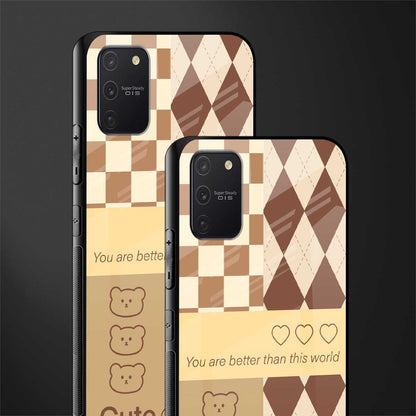 you're my world brown edition glass case for samsung galaxy a91 image-2