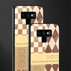 you're my world brown edition glass case for samsung galaxy note 9 image-2
