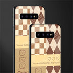 you're my world brown edition glass case for samsung galaxy s10 image-2