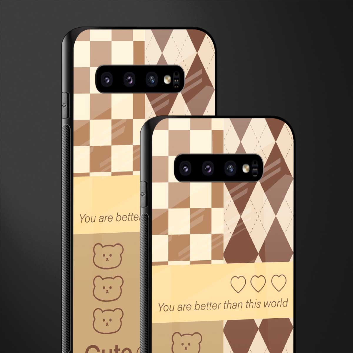 you're my world brown edition glass case for samsung galaxy s10 plus image-2