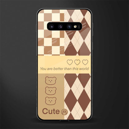 you're my world brown edition glass case for samsung galaxy s10 image