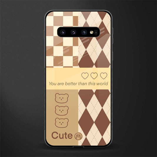 you're my world brown edition glass case for samsung galaxy s10 plus image