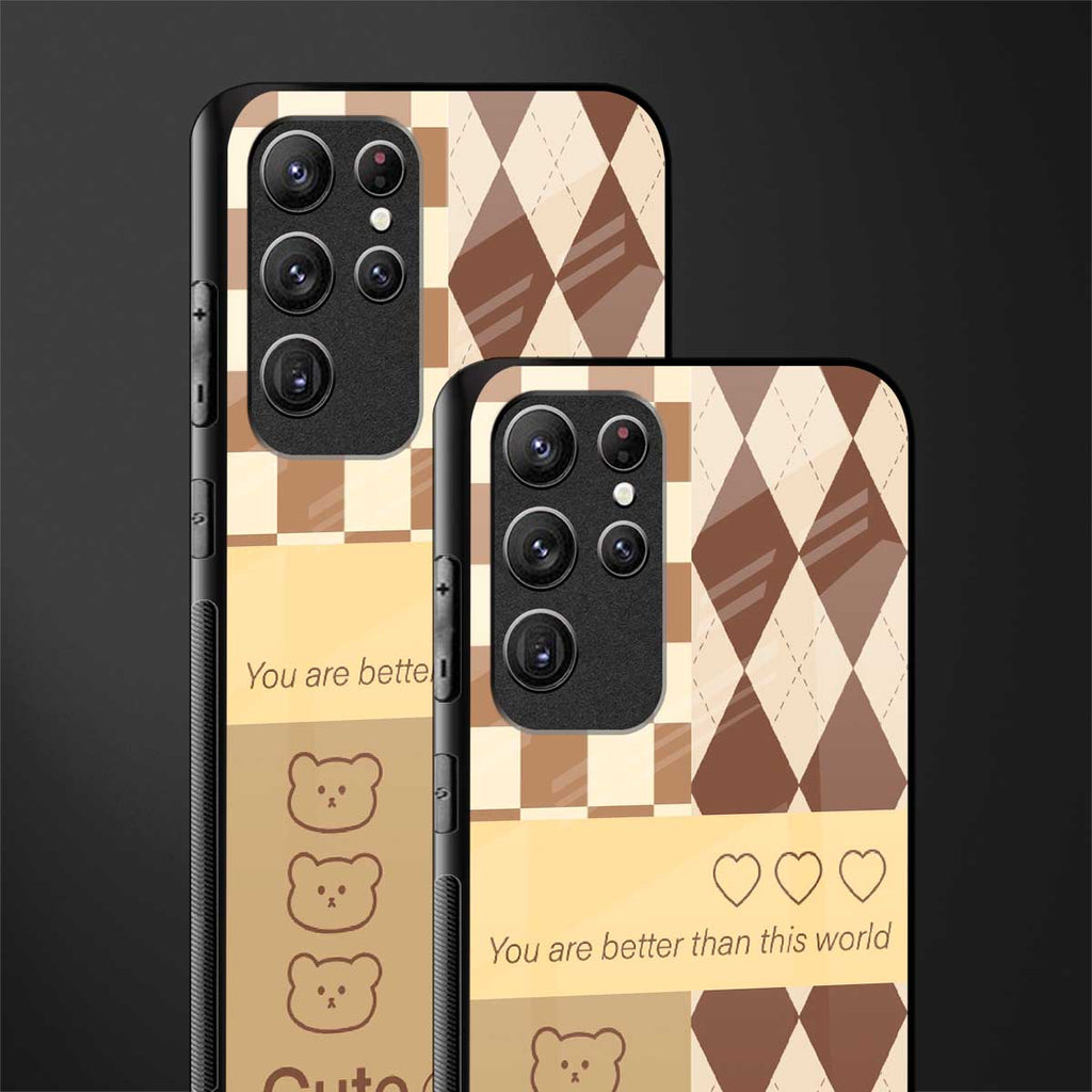 you're my world brown edition glass case for samsung galaxy s22 ultra 5g image-2