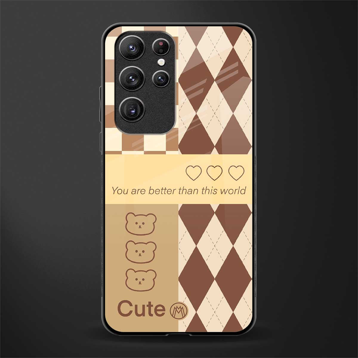 you're my world brown edition glass case for samsung galaxy s21 ultra image