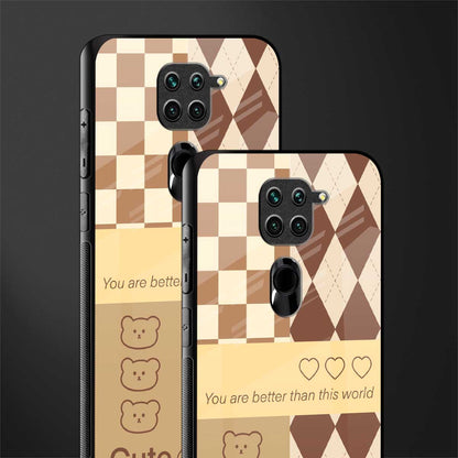 you're my world brown edition glass case for redmi note 9 image-2