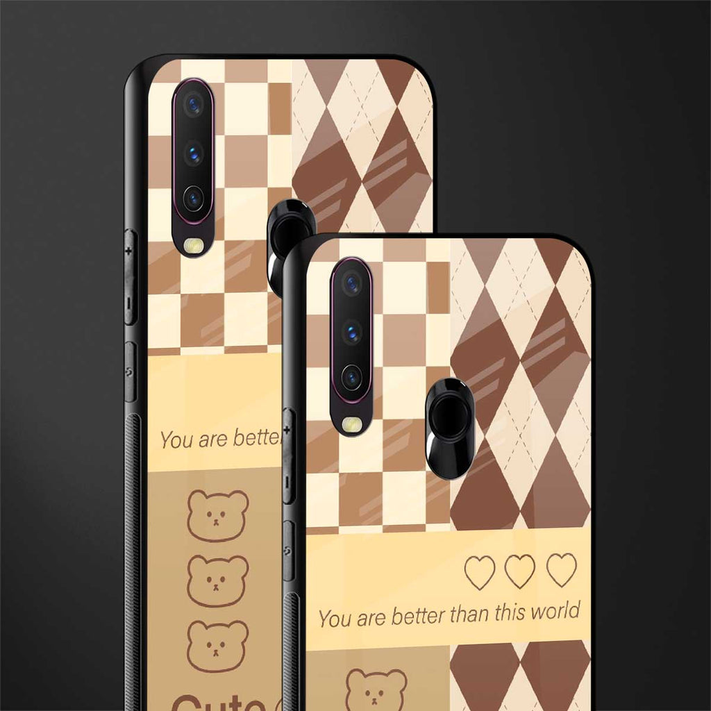 you're my world brown edition glass case for vivo y17 image-2