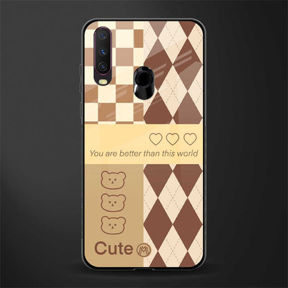 you're my world brown edition glass case for vivo y17 image