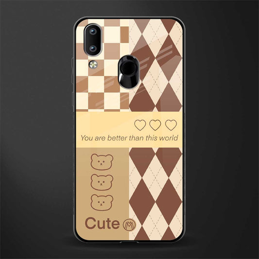 you're my world brown edition glass case for vivo y91 image