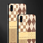 you're my world brown edition glass case for vivo v11 pro image-2