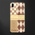 you're my world brown edition glass case for vivo v11 pro image