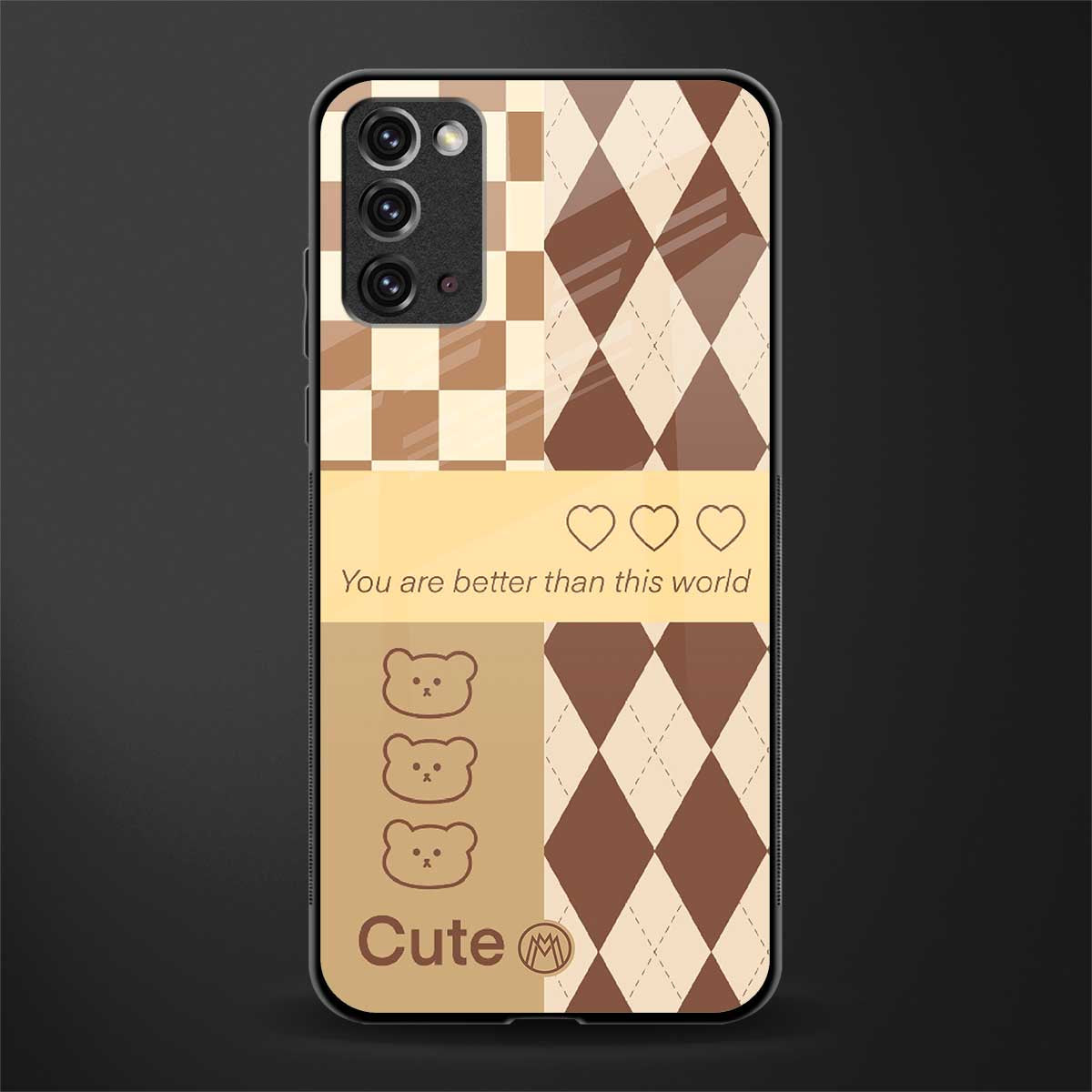 you're my world brown edition glass case for samsung galaxy note 20 image