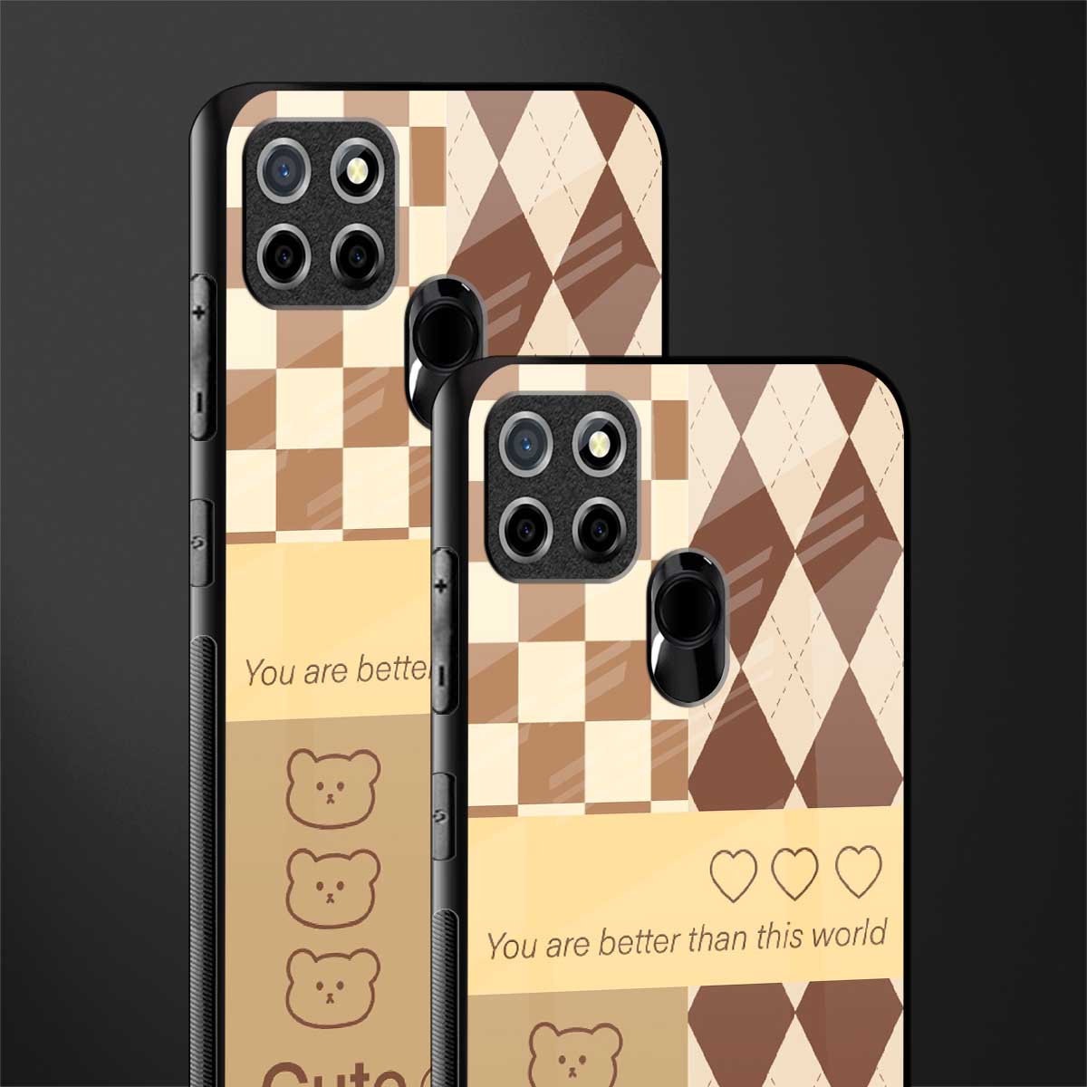 you're my world brown edition glass case for realme narzo 30a image-2