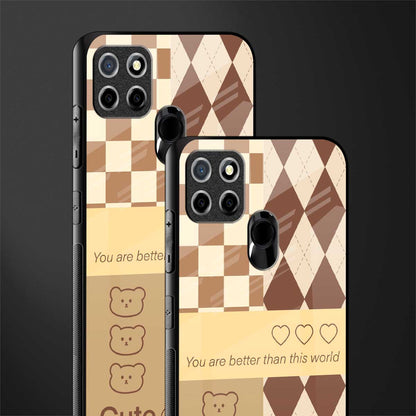 you're my world brown edition glass case for realme narzo 30a image-2