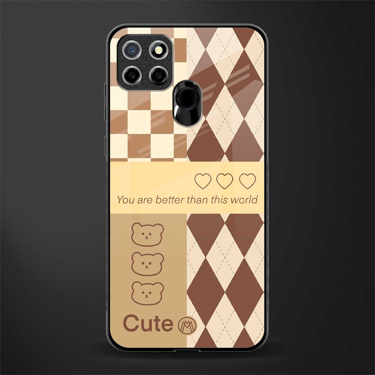 you're my world brown edition glass case for realme narzo 20 image