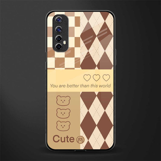 you're my world brown edition glass case for realme 7 image