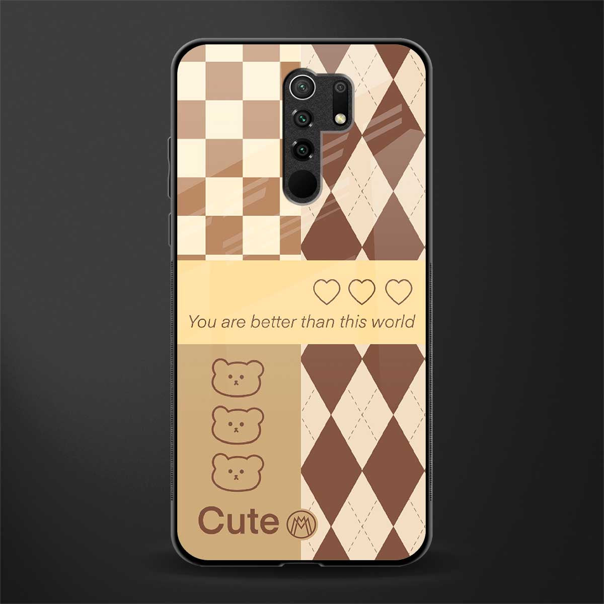 you're my world brown edition glass case for poco m2 image