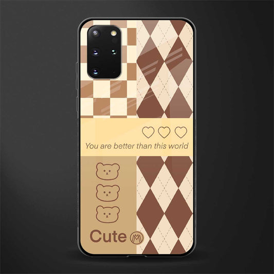 you're my world brown edition glass case for samsung galaxy s20 plus image