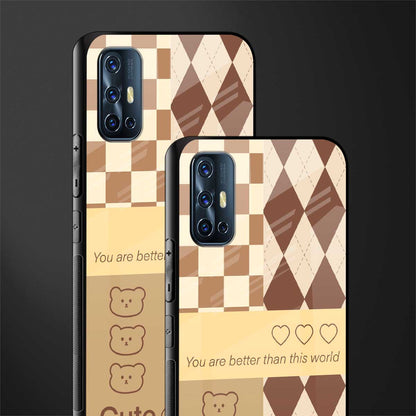 you're my world brown edition glass case for vivo v17 image-2