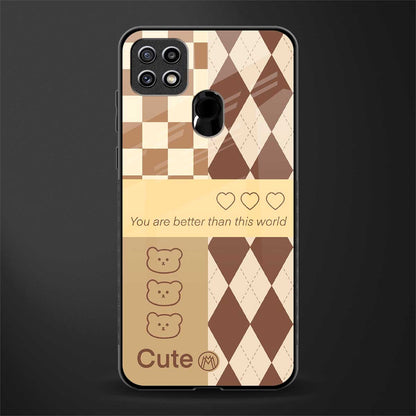 you're my world brown edition glass case for oppo a15s image