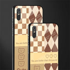 you're my world brown edition glass case for redmi 9a image-2