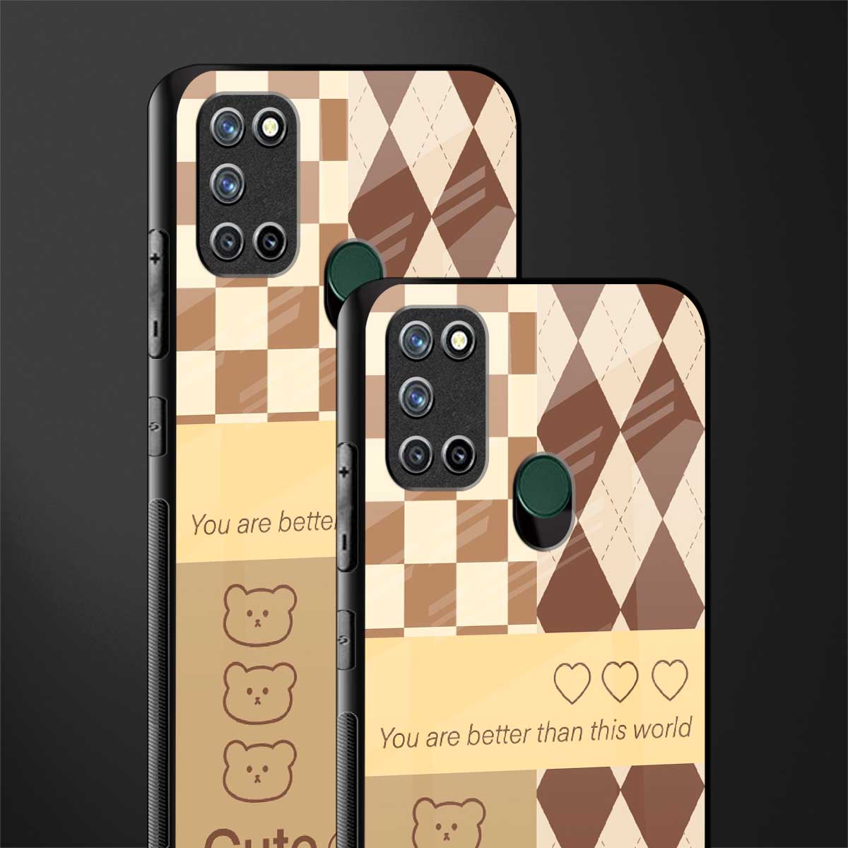 you're my world brown edition glass case for realme 7i image-2