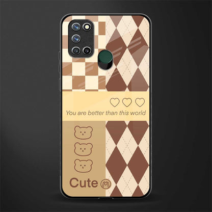 you're my world brown edition glass case for realme 7i image