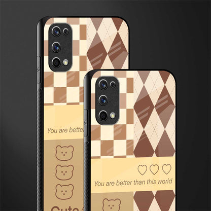 you're my world brown edition glass case for realme 7 pro image-2