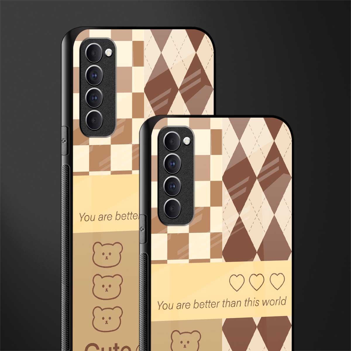 you're my world brown edition glass case for oppo reno 4 pro image-2