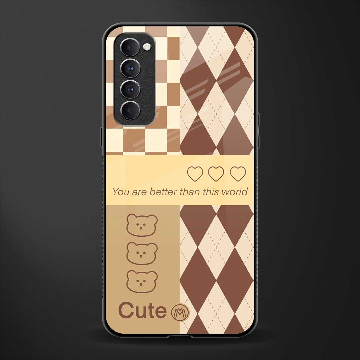 you're my world brown edition glass case for oppo reno 4 pro image