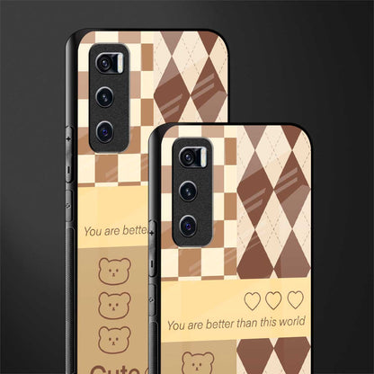 you're my world brown edition glass case for vivo v20 se image-2