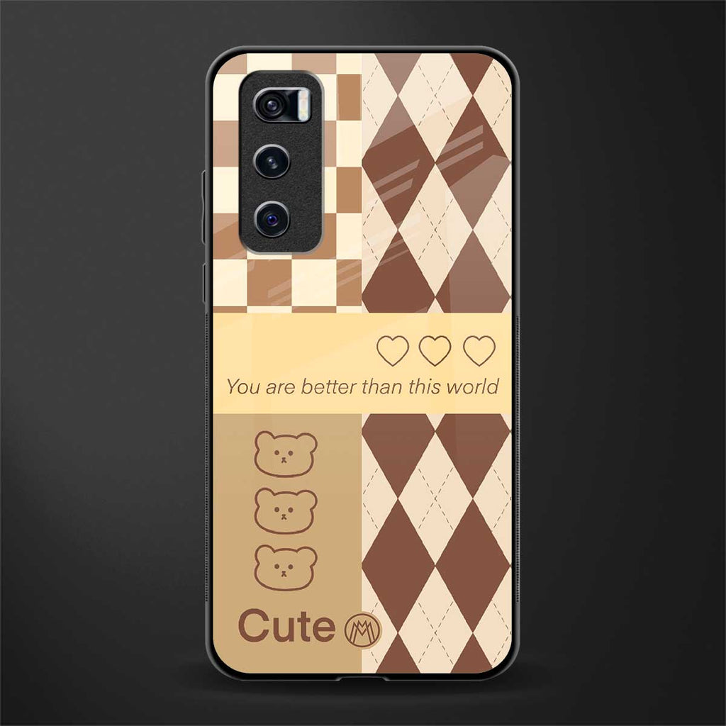 you're my world brown edition glass case for vivo v20 se image