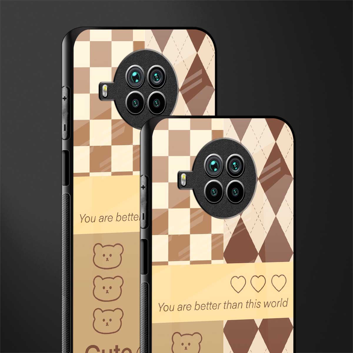 you're my world brown edition glass case for mi 10i image-2