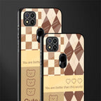 you're my world brown edition glass case for poco c31 image-2