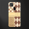 you're my world brown edition glass case for poco c31 image