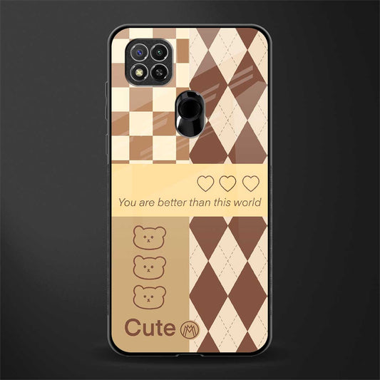 you're my world brown edition glass case for poco c31 image