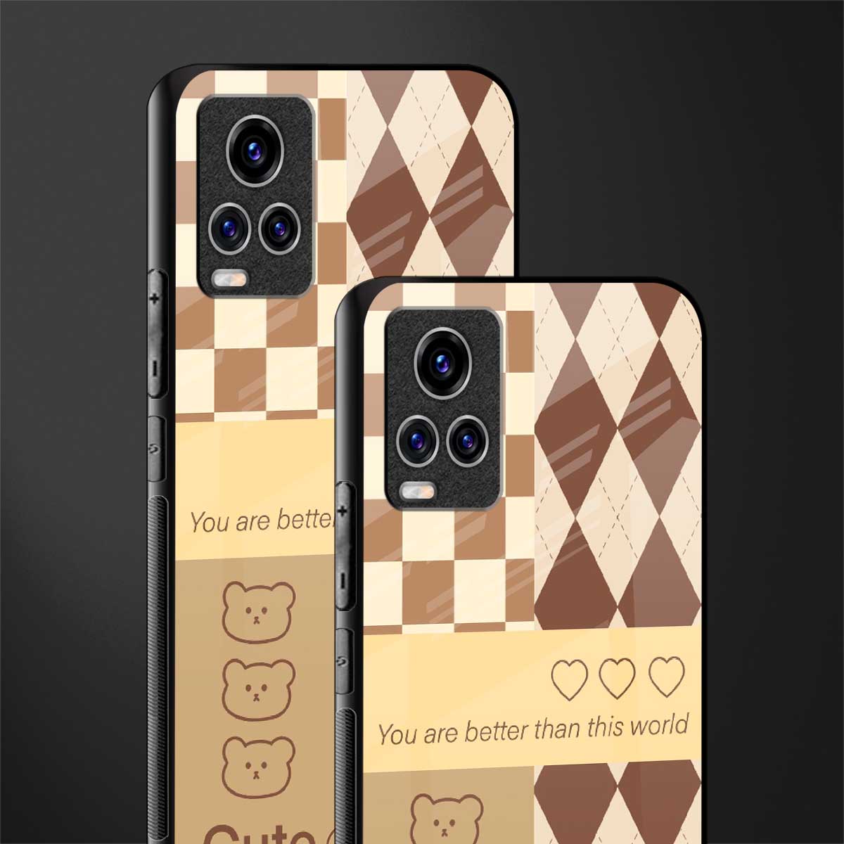 you're my world brown edition glass case for vivo v20 pro image-2