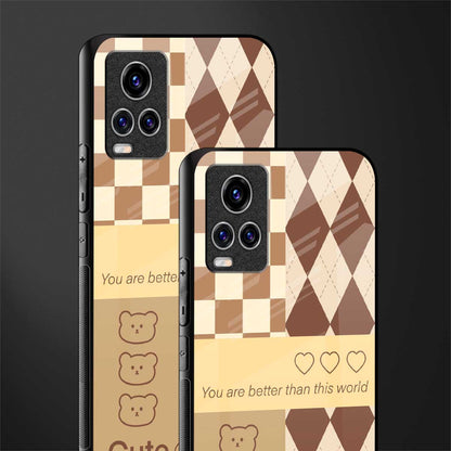 you're my world brown edition glass case for vivo v20 pro image-2