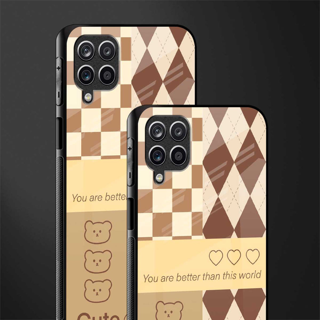 you're my world brown edition glass case for samsung galaxy a12 image-2