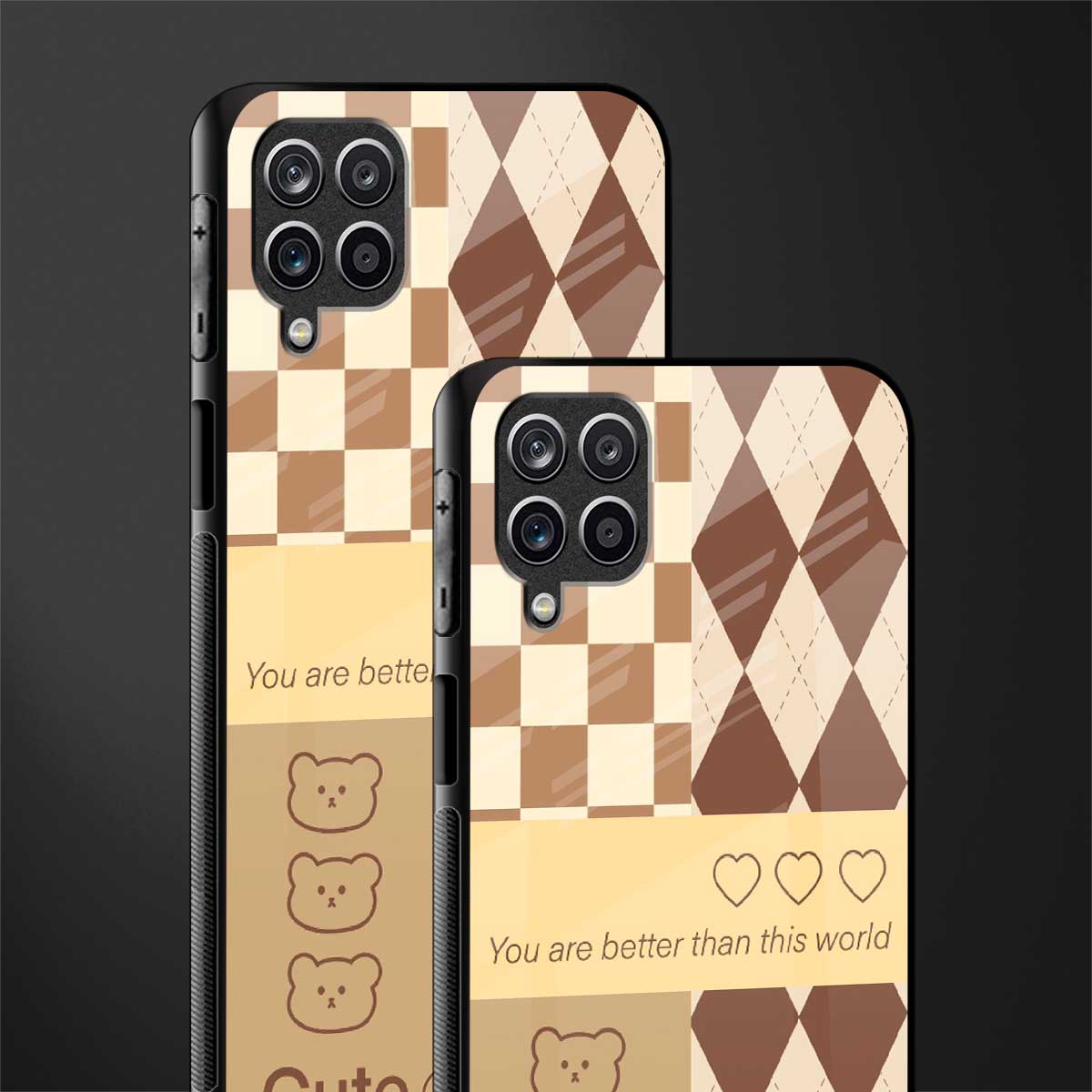 you're my world brown edition glass case for samsung galaxy a12 image-2