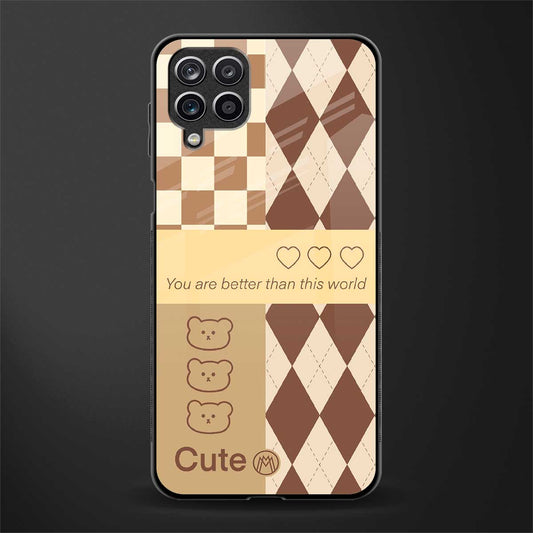 you're my world brown edition glass case for samsung galaxy m12 image