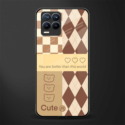 you're my world brown edition glass case for realme 8 4g image
