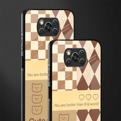 you're my world brown edition glass case for poco x3 pro image-2
