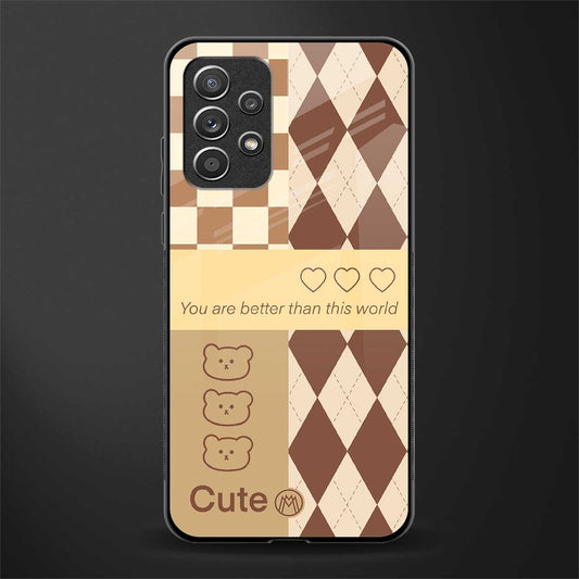you're my world brown edition glass case for samsung galaxy a32 4g image