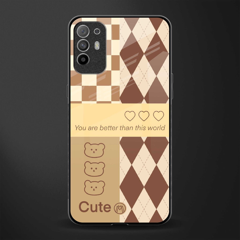 you're my world brown edition glass case for oppo f19 pro plus image