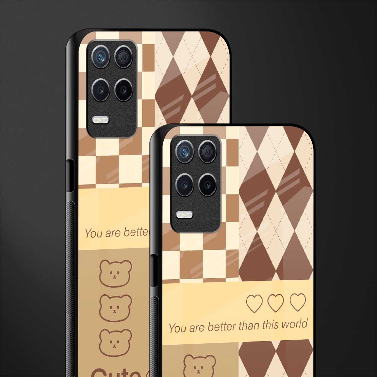 you're my world brown edition glass case for realme 8 5g image-2