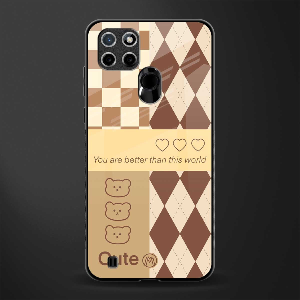 you're my world brown edition glass case for realme c21 image